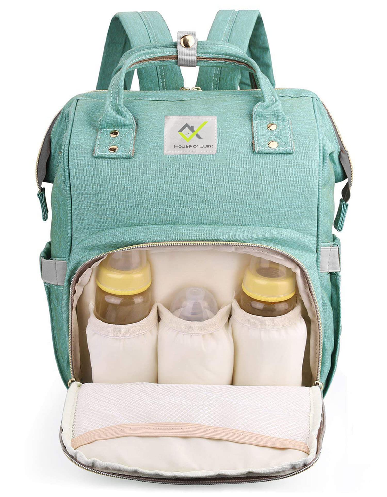 House Of Quirk Baby Diaper Bag Maternity Backpack (Green)