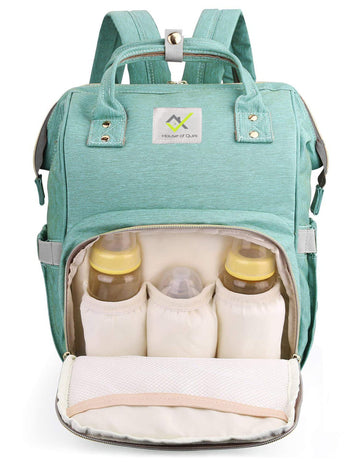 House Of Quirk Baby Diaper Bag Maternity Backpack (Green)
