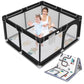 Suposeu Baby Playpen with Anti-Slip Mat for Indoor and Outdoor Playard Kids Activity Center with Gate, Portable Baby Fence Area 