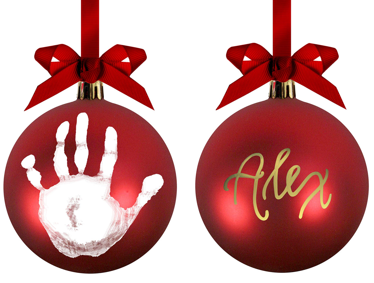 Pearhead Babyprints Diy No Bake Handprint Or Footprint, Holiday Ball Ornament, Baby Holiday Ornament, Baby'S First Christmas Orn