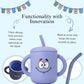 Fumiko Sippy Cups For Toddlers 1-3 - Adorable Personality Designs, Built-In Straw Lock, Easy-Grip Handles, (Dimples)
