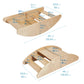 Ecr4Kids Rocking Boat And Steps, Play Center, Natural