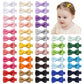 Yhxx Ylen 50 Pcs 2 Inch Fully Lined Non-Slip Hair Clips And Bows For Baby Girls, Infants, Toddlers And Newborns (25 Color Pairs)