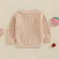 Amnnchya Toddler Infant Baby Girl Knit Sweater Big Sister Little Sister Matching Outfits Long Sleeve Pullover Sweatshirt (Beige