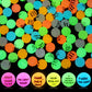 Seenelling 60 Pcs Christian Glow in the Dark Bouncy Balls Easter Jesus Rubber High Bouncing Balls Christian Party Favor Religiou
