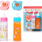 Exquisite Buggy My Sweet Baby Disappearing Magic Bottles - Includes 1 Milk, 1 Juice Bottle With Pacifier For Baby Doll (Colorful