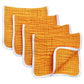 Muslin Burp Cloths Large 20 By 10 Inches 100% Cotton 6 Layers Extra Absorbent And Soft (Orange)