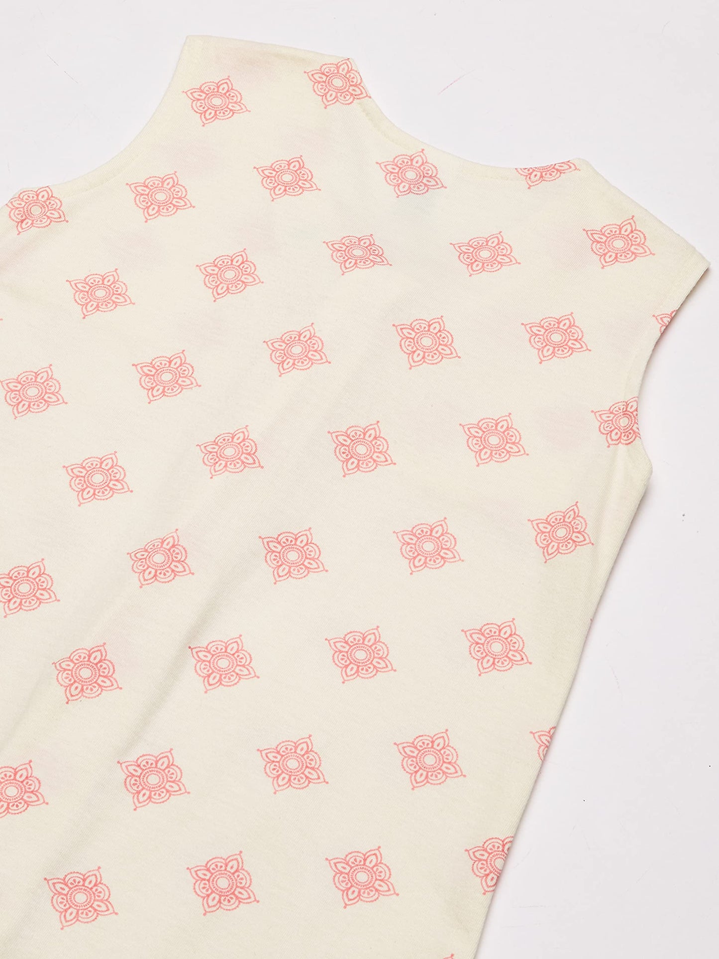 Touched by Nature Unisex Baby Organic Cotton Sleeveless Wearable Sleeping Bag, Sack, Blanket, Dainty Rosette, 18-24 Months