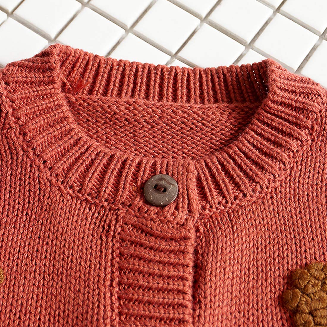 Simplee Kids Baby Cardigan Hand Knitted Cardigan With Hand Embroidery Sweater Long Sleeve Baby Girl Coat For Winter And Autumn 3