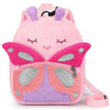 mibasies Toddler Backpacks for Girls 2-4: Cute Butterfly Plush Backpack -3D Animal Cartoon Mini Travel Bag -10 inch Backpack Lea