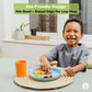Weesprout Bamboo Plates With Lids, Set Of 4 Bamboo Plates For Kids, Kid-Sized Design, Bamboo Kids Plates With Lids For Leftovers