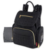 Modern Quilted Diaper Bag Backpack And Multipurpose Travel Drawstring Baby Bag - 3 Piece Set (Black)
