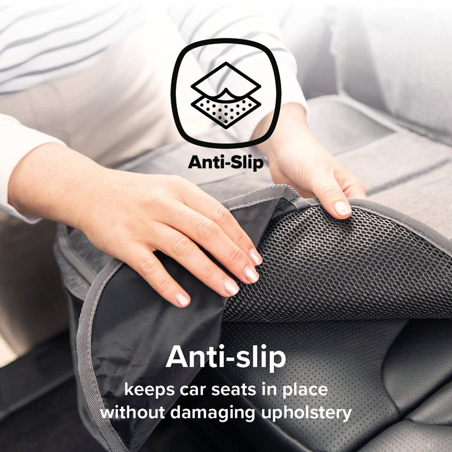 Diono Super Mat Car Seat Protector For Infant Car Seat, Booster Seat And Pets, Crash Tested, Thick Padding, Non Slip Backing, Du