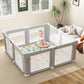 Seeday Foldable Baby Playpen, 51 Playpen for Babies and Toddlers with Mat Ocean Balls and Pull Links, Play Pen with Soft Breatha
