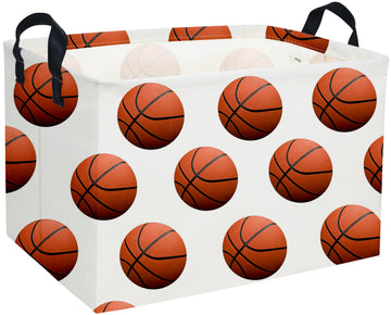 DDBASKET Rectangular Basketball Baskets Gift Basket Empty Kids Storage Bins Baby Boy Basket Kids Toy Storage Bin Organizer Box B