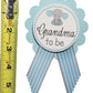 Elephant Grandma To Be Pin Badge For Baby Shower It'S A Boy Blue & Gray Gender Reveal
