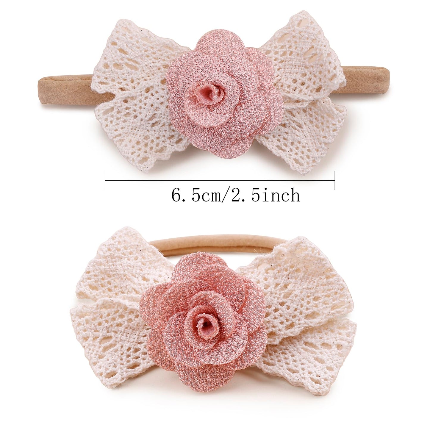 Bfnaagirl Baby Girl Floral Headband Nylon Flower Crown Elastic Hairband 3Pcs Hair Accessories Gift For Girls (9561)