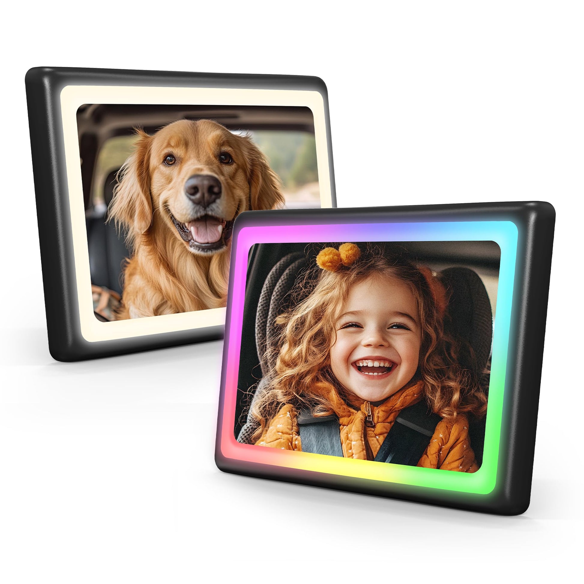 Easyera Baby Car Mirror With Light, 2-Pack, Black, VS-BM200A