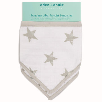 Aden + Anais Essentials Bandana Baby Bib, 100% Cotton Muslin, 3 Layer Burp Cloth, Super Soft & Absorbent For Infants, Newborns A