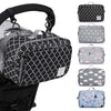Small Diaper Bag, Mini Stroller Organizer Accessory With Wipe Pockets Caddy Parent Console With Hook Fit All Strollers, Black