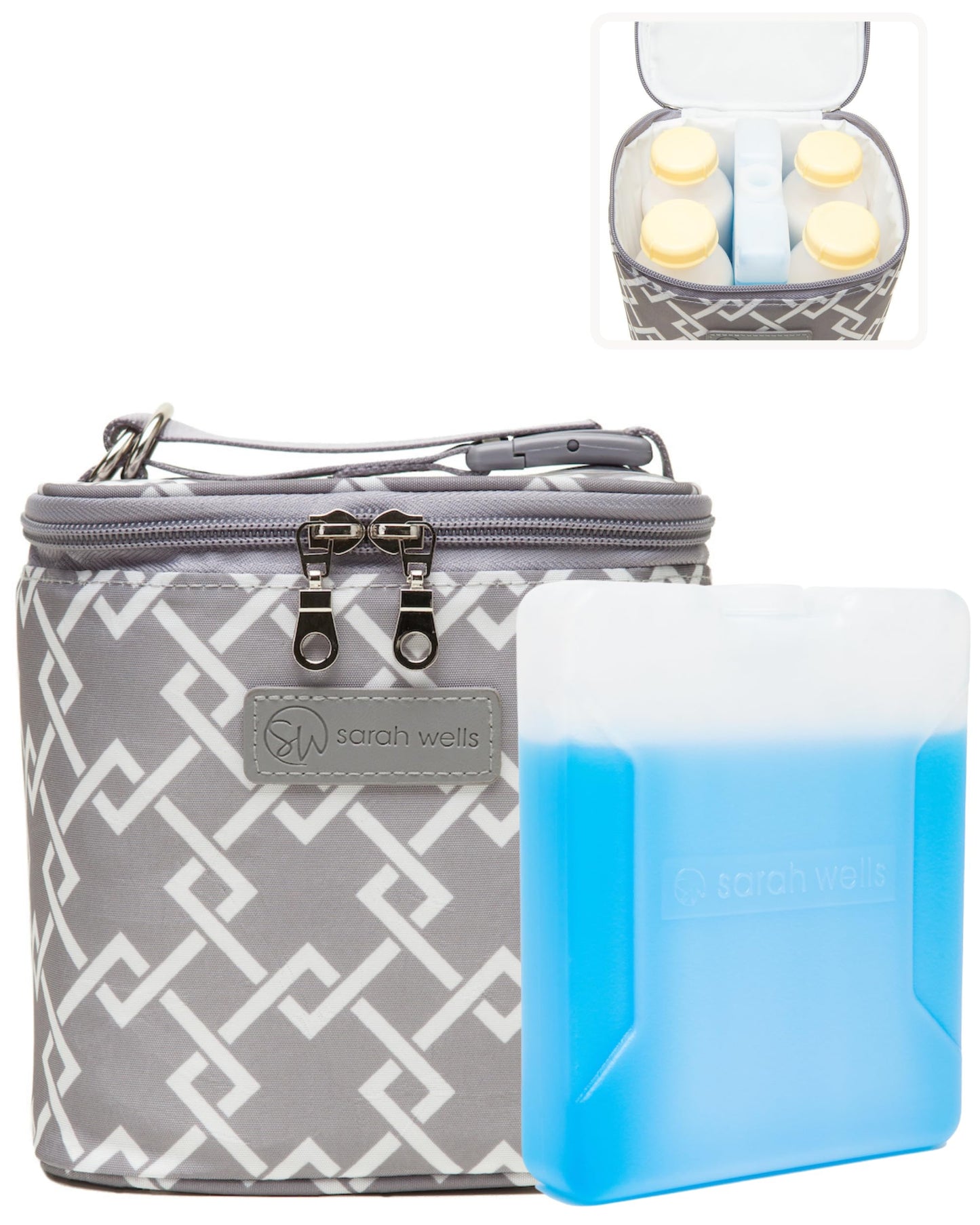Cold Gold Breastmilk Cooler Bag with Safety Tested Ice Pack - Insulated Milk Storage for Work, Travel & Daycare - Fits Bottles &