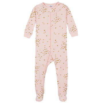 Gerber Baby Girls' 4-Pack Footed Pajamas, Love Llamas Pink, 6 Months