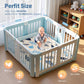 Baby Play Mats For Floor, 71X59 Playpen Mat, Thicken Cushioning Padding Foam Playmate For Baby And Toddlers Infants, Non-Slip &