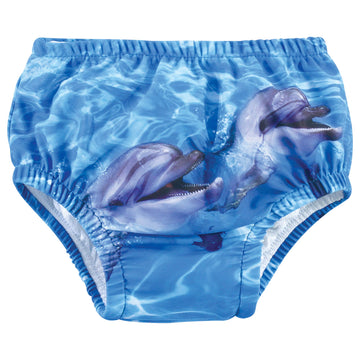 Hudson Baby Unisex Baby Swim Diapers, Coral Reef Dolphin, 3 Toddler