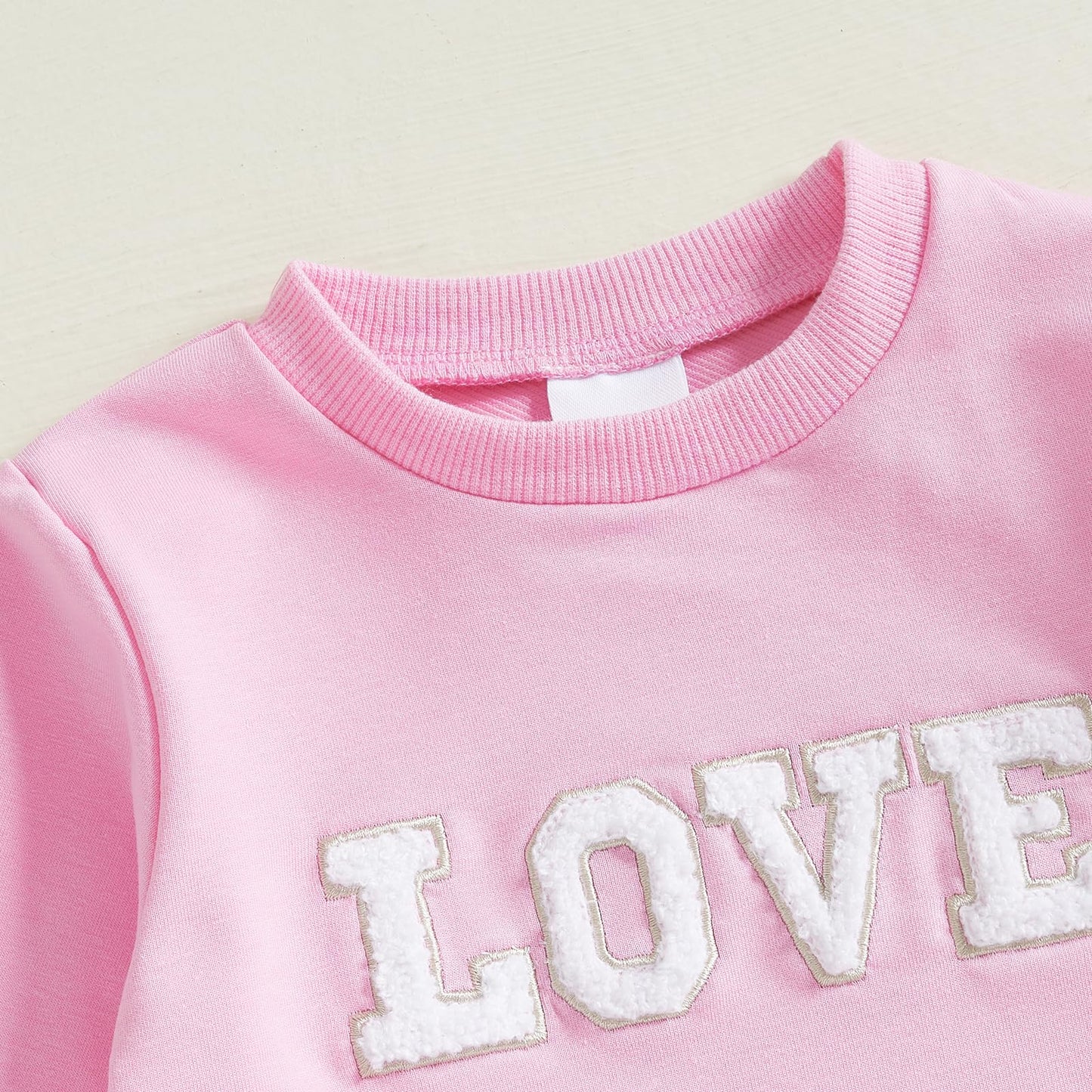 Lagkiyoj Toddler Girls Valentines Day Outfits Long Sleeve Letter Print/Embroidery Sweatshirt+Tulle Skirt Set Baby Clothes (Red L