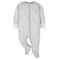 Gerber Unisex Baby 4 Pack Sleep 'N Play Footie Words Grey 0-3 Months