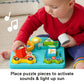 Fisher-Price Baby Sorting Toy Shapes & Sounds Vehicle Puzzle with Music & Lights for Fine Motor Play, Ages 9M+