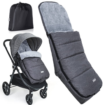 Orzbow Warm Bunting Bag Universal,Christmas Gifts Stroller Sleeping Bag Cold Weather,Waterproof Toddler Footmuff (Dark Grey)