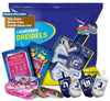 Izzy 'N' Dizzy Hanukkah Dreidels - Blue And White Wooden Dreidel - 4 Pack Medium - Hand Painted - Game Instructions Included