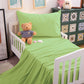 Ntbay Toddler Sheet Set - 3-Piece Microfiber Crib Sheet Set - Flat Sheet, Fitted Sheet, Pillowcase - Solid Toddler Bedding, Gree