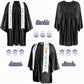 Foaincore 2025 Year Preschool And Kindergarten Graduation Gown Cap Tassel Set With 2025/2025 Charm Printed Stole Grad Gift(Black