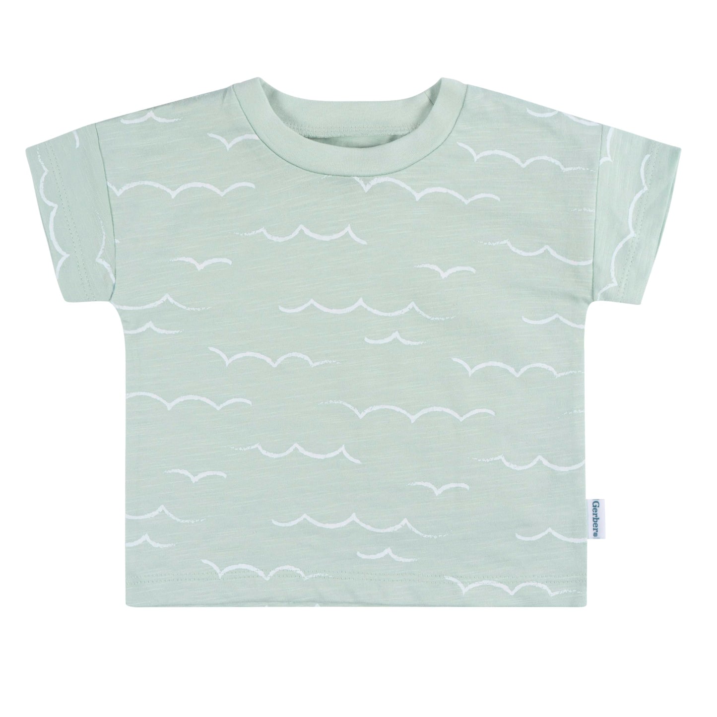 Gerber Baby Boys T-Shirt And Shorts Set, Waves, 18 Months