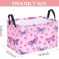 Huayee Rectangle Girls Gift Storage Bin Baby Laundry Hamper Fabric Organization Basket Toy Box Nursery Hamper For Clothes Toys W