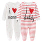 Newborn Baby Boy Girl Cotton Bodysuit Long Sleeve Jumpsuit 3-Pack Outfits Clothes White,Red,Black