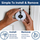 4-Pack Childproof Door Knob Covers - Easy To Install Child Safety Door Knob Cover With No Tools Needed - Reusable, White Baby Pr