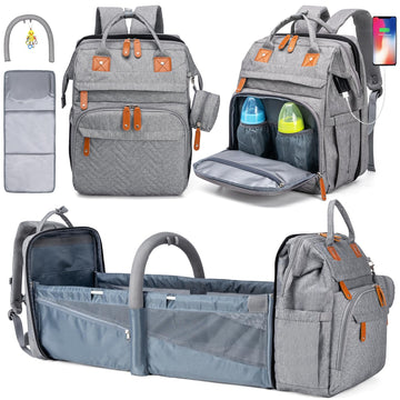 Kabaqoo Baby Diaper Bag Backpack - Diaper Bag With Detachable Changing Station, Baby Bag For Boys & Girls - Newborn Baby Registr