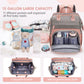 Derjunstar Diaper Bag Backpack,Baby Diaper Bags, Multifunctional Travel Diaper Waterproof Backpack For Baby Boy & Girls, Rose Pi