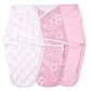 Aden + Anais, Cotton Knit Baby Wrap, Newborn Wearable Swaddle Blanket, 3 Pack, Pink Stencil, 0-3 Months