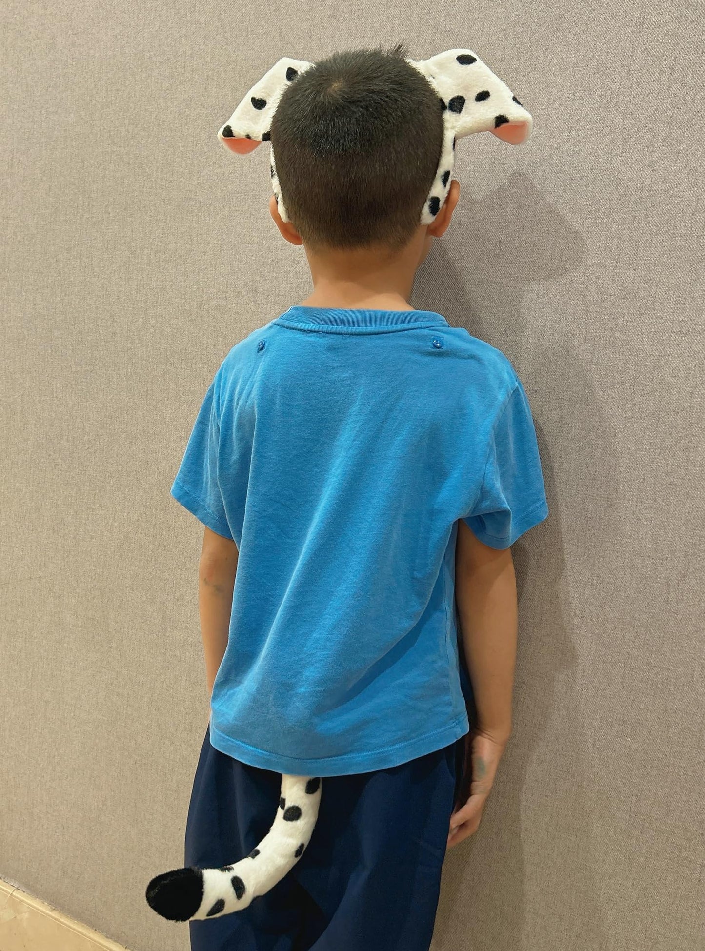 Cheu Dalmatian Ears Headband And Tail For Halloween Play Costume