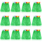Tarpop 12 Pcs Hawaiian Hula Grass Skirts for Kids 40 cm Grass Skirts for Girls Luau Party Birthday Decoration Festive Show(Green