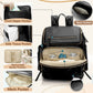 Diaper Bag Backpack Baby Diaper Bag Leather By Omanmoli With 17 Diaper Bag Organizing Pouches,Changing Pad,Stroller Straps,4 Ins