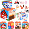 MPQMPQ Baby Tissue Box Toy Farm Crink Plush,Whats Inside Box Montessori Toys with Rattle,Crinkle,Mirror for Babies 6 9 12 18 Mon