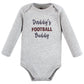Hudson Baby Unisex Baby Cotton Long-Sleeve Bodysuits, Football Buddy, 3-6 Months