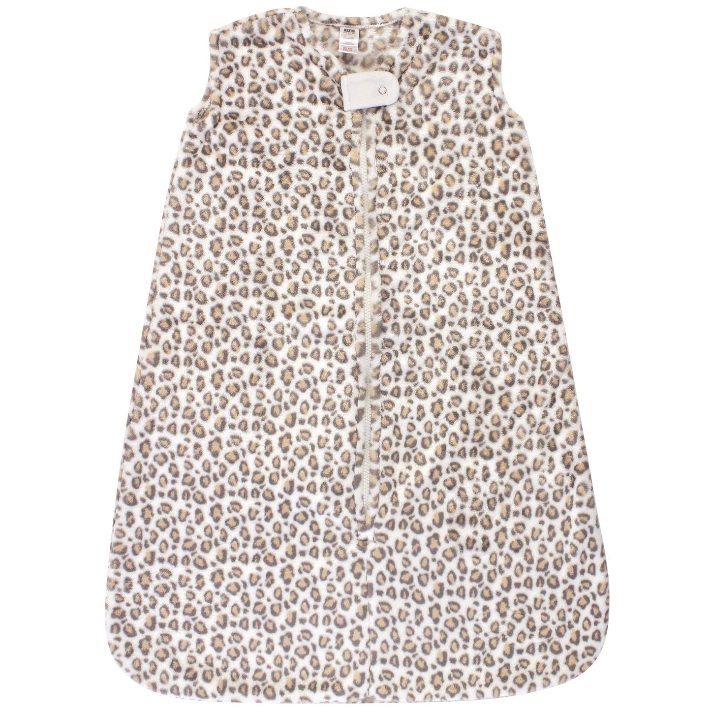 Hudson Baby Unisex Baby Plush Sleeping Bag, Sack, Blanket, Cream Leopard, 0-6 Months