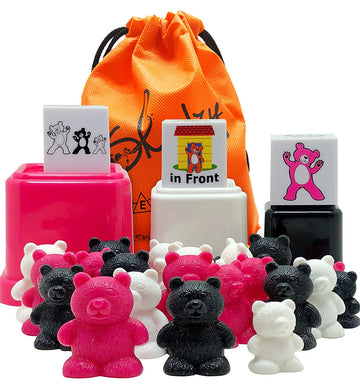 Skoolzy Counting Bears, Matching Cups and Game Dice Jumbo 43 Piece Set with ebook Included - Preschool Learning Toys - Color Sor