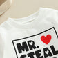 Fiomva Baby Girl Boy Valentine'S Day Outfits Mr. Steal Your Heart Pullover Sweatshirt Overszied Sweater Fall Winter Clothes(Mr.S
